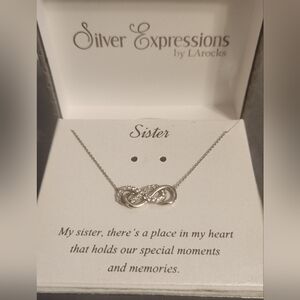 Expressions Sister Infinity Necklace - Silver Plated